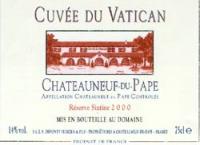 2005 Cuvee du Vatican Chateauneuf Reserve Sixtine